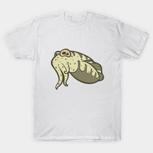 Cuttlefish in Cream and Olive T-Shirt